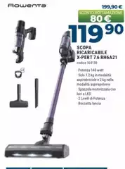 Rowenta - Scopa Ricaricabile X-PERT 7.6 RH6A21 Rowenta - Scopa Ricaricabile X-PERT 7.6 RH6A21