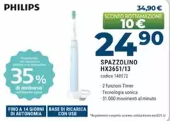 Philips - Spazzolino HX3651/13 Philips - Spazzolino HX3651/13