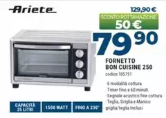 Ariete - Fornetto Bon Cuisine 250 Ariete - Fornetto Bon Cuisine 250