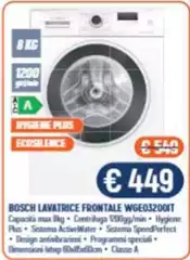 Bosch - Lavatrice Frontale WGE03200IT Bosch - Lavatrice Frontale WGE03200IT
