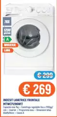 Indesit - Lavatrice Frontale MTWC71296WIT