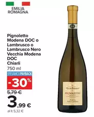 Chiarli - Pignoletto Modena DOC O Lambrusco Nero Vecchia Modena DOC