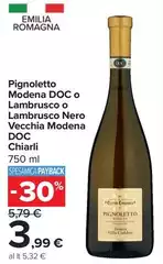 Chiarli - Pignoletto Modena DOC O Lambrusco Nero Vecchia Modena DOC