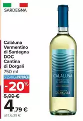 Cantina dorgali - Calaluna Vermentino Di Sardegna DOC Cantina dorgali - Calaluna Vermentino Di Sardegna DOC