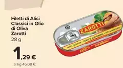 Zarotti - Filetti Di Alici Classici In Olio Di Oliva