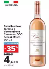 Sella & mosca - Rain Rosato O Torbato O Vermentino O Cannonau DOC Sella & mosca - Rain Rosato O Torbato O Vermentino O Cannonau DOC