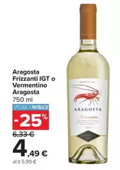 Aragosta Frizzanti IGT O Vermentino