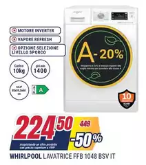 Whirlpool - Lavatrice Ffb 1048 Bsv IT Whirlpool - Lavatrice Ffb 1048 Bsv IT