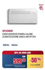Splendid - Fisso Inverter Pompa Calore Climatizzatore Unico Air Hp Efa Splendid - Fisso Inverter Pompa Calore Climatizzatore Unico Air Hp Efa