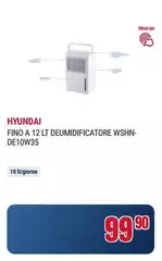Hyundai - Fino A 12 Lt Deumidificatore Wshn-de10w35 Hyundai - Fino A 12 Lt Deumidificatore Wshn-de10w35