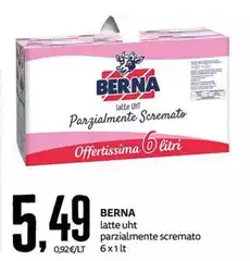 Berna - Latte UHT Parzialmente Scremato