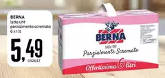 Berna - Latte UHT Parzialmente Scremato