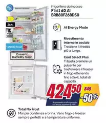 Samsung - Frigorifero Da Incasso F16SBT 60 AI BRB80F26BDSDSO