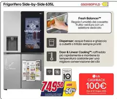 LG - Frigorifero Side-By-Side 635L