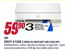 HP - Envy 6120e 3 Mesi Di Instant Ink Con Hp+