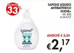 Igiene + - Sapone Liquido Antibatterico Igiene + - Sapone Liquido Antibatterico