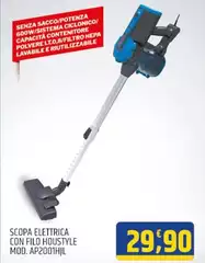 Houstyle - Scopa Elettrica Con Filo Mod. Ap2001hjil Houstyle - Scopa Elettrica Con Filo Mod. Ap2001hjil