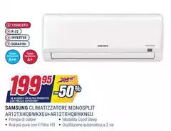 Samsung - Climatizzatore Monosplit AR12TXHQBWXEU+AR12TXHQBWKNEU