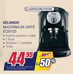 De Longhi - Macchina Da Caffé EC201CD