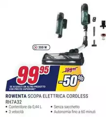 Rowenta - Scopa Elettrica Cordless RH7A32