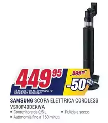 Samsung - Scopa Elettrica Cordless VS90F40DEKWA