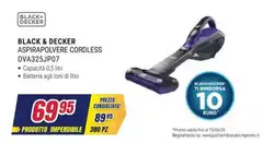 Black & Decker - Aspirapolvere Cordless DVA32SJP07
