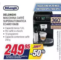 De Longhi - DeLonghi Macchina Caffé Superautomatica ECAM31060B