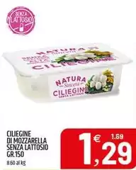 Natura sincera - Ciliegine Di Mozzarella Senza Lattosio