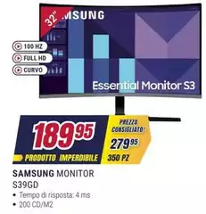 Samsung - Monitor S39Gd