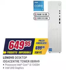 Lenovo - Desktop Ideacentre Tower 08IRH9