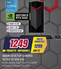 Acer - ACER DESKTOP Gaming NITRO 50 N50-656
