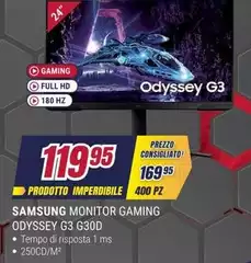 Samsung - Monitor Gaming Odyssey G3 G30d