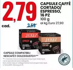 Capsule Caffè Cortado/Espresso, 16 Pz