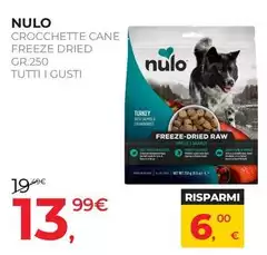 Nulo Crocchette Cane Freeze Dried Gr.250 Tutti I Gusti
