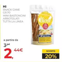 Linea - Snack Cane Gr.70 Mini Bastoncini Arrotolati Tutta La