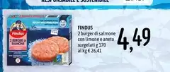 Findus - 2 Burger Di Salmone Con Limone E Aneto Surgelati Findus - 2 Burger Di Salmone Con Limone E Aneto Surgelati