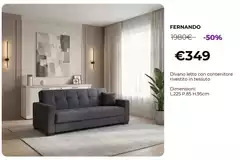 Fernando Divano Letto Con Contenitore Rivestito In Tessuto Fernando Divano Letto Con Contenitore Rivestito In Tessuto