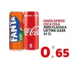 Fanta - Coca Cola Zero/Classica Lattina Sleek Fanta - Coca Cola Zero/Classica Lattina Sleek