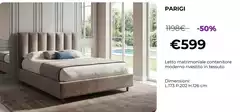 Letto Matrimoniale Concentrore Moderno Vestito In Tessuto
