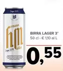 Birra Lager 3° Birra Lager 3°