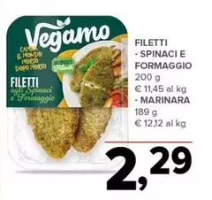 Vegamo - Filetti Spinaci E Formaggio