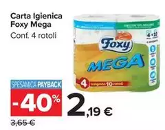 Foxy - Carta Igienica Mega Foxy - Carta Igienica Mega