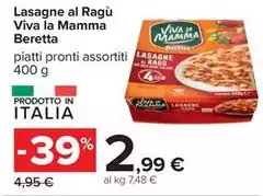 Beretta - Lasagne Al Ragù Viva La Mamma Beretta - Lasagne Al Ragù Viva La Mamma