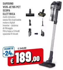 Samsung - VS15 JET65 PET Scopa Elettrica