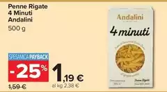 Andalini - Penne Rigate 4 Minuti