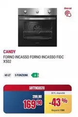 Candy - Forno Incasso Forno Incasso Fidc X502 Candy - Forno Incasso Forno Incasso Fidc X502