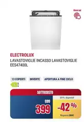 Electrolux - Lavastoviglie Incasso Lavastoviglie EES47400L Electrolux - Lavastoviglie Incasso Lavastoviglie EES47400L