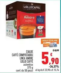 Lollo caffè - Cialde Caffè Compostabili Linea Amore Lollo caffè - Cialde Caffè Compostabili Linea Amore