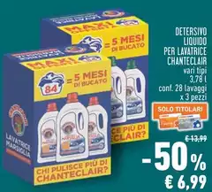 Chanteclair - Detersivo Liquido Per Lavatrice Chanteclair - Detersivo Liquido Per Lavatrice