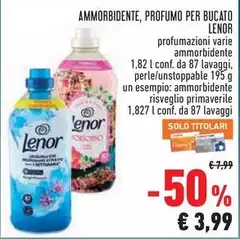 Lenor - Ammorbidente, Profumo Per Bucato